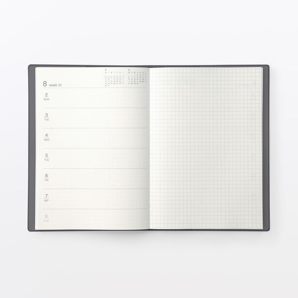MUJI Monthly & Weekly Planner 2027 – A5 Monday Start  December 2026–January 2028