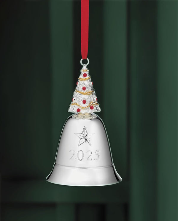 Lenox 2025 Musical Bell Ornament – Silver-Plated Holiday Decoration