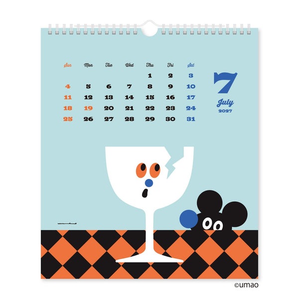 umao 2027 Wall Calendar – Animals & Blue World