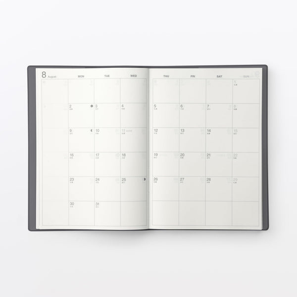 MUJI Monthly & Weekly Planner 2027 – A5 Monday Start  December 2026–January 2028