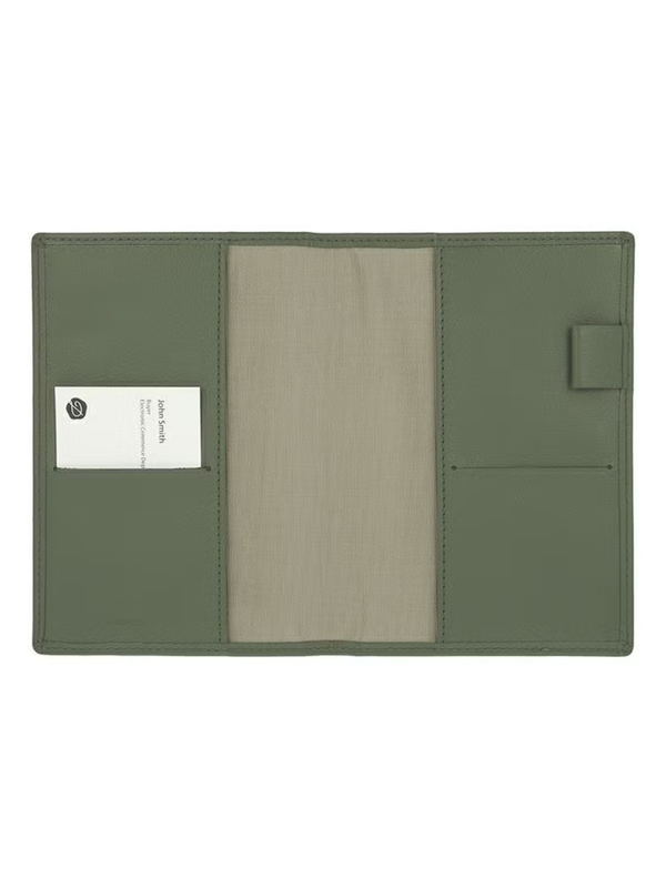 Delfonics A6 Leather Diary Cover Genuine Leather Notebook Cover with Card Slots & Pen Holder Minimalist Planner Case