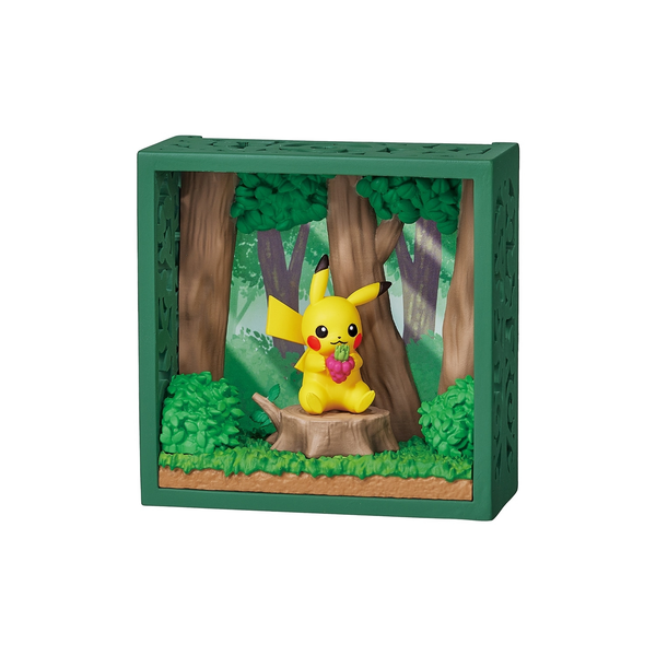 Pokemon Frame Deep Green Forest Box Miniature Figures – 6 Types Collectible Set