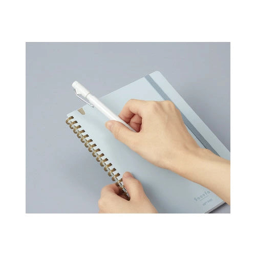 Kokuyo Softring Notebook A5 Light Blue, 4mm Grid Ring Notebook