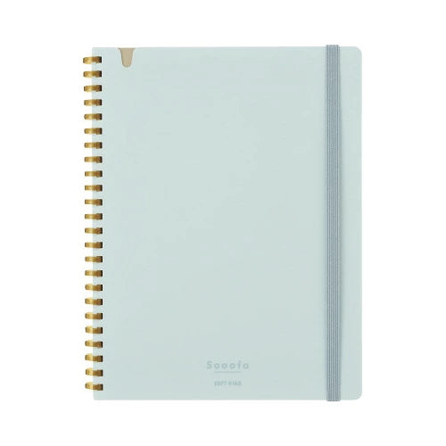 Kokuyo Softring Notebook A5 Light Blue, 4mm Grid Ring Notebook