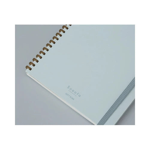 Kokuyo Softring Notebook A5 Light Blue, 4mm Grid Ring Notebook