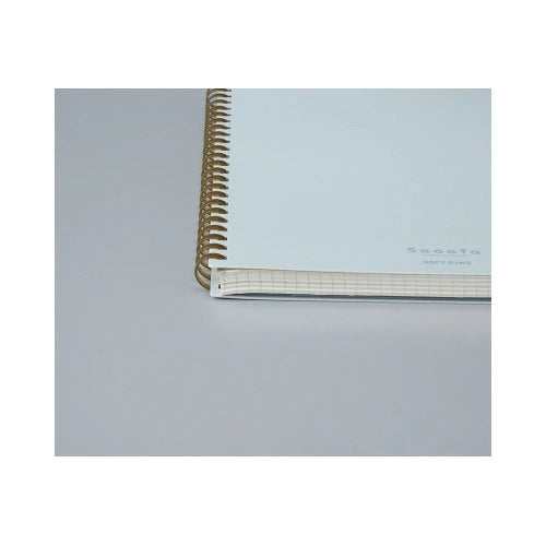 Kokuyo Softring Notebook A5 Light Blue, 4mm Grid Ring Notebook
