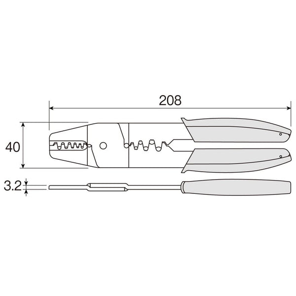 HOZAN P-706 Open Barrel Crimping Tool