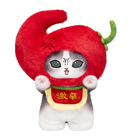 mofusand Angry Chili Cat Standing Plush Toy