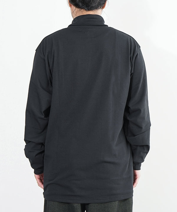 Needles 24AW Long Sleeve High Neck Poly Jersey Tee-Black
