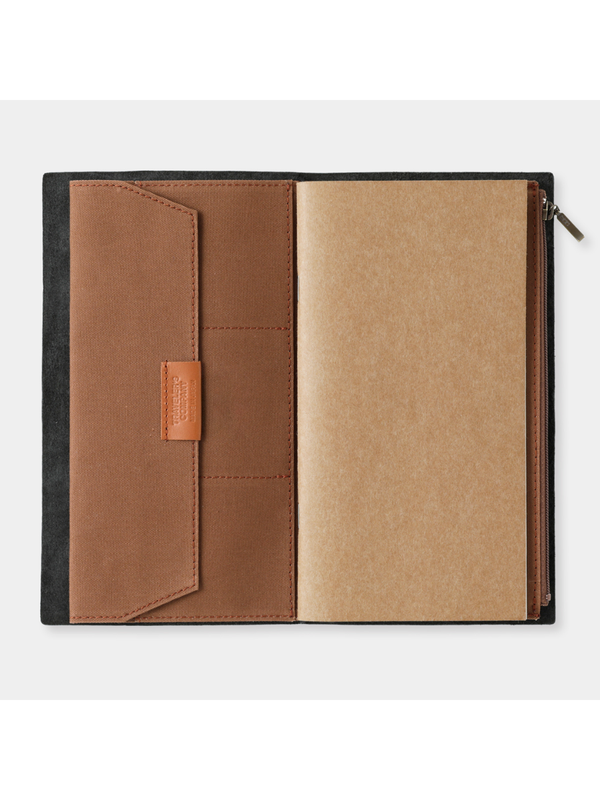 TRAVELER’S notebook Cotton Zipper Case Coffee Brown