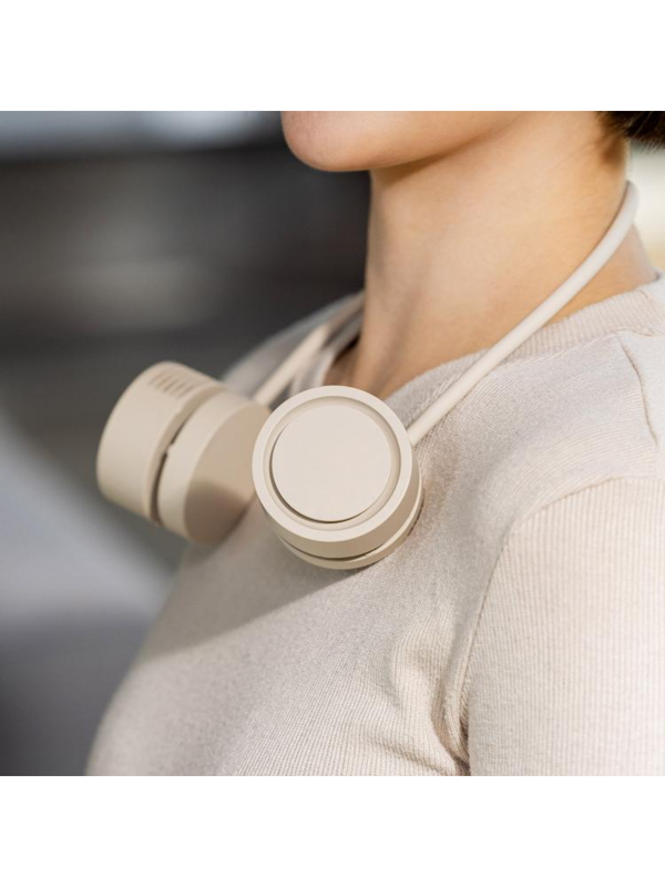 Rolling Neckband Fan Compact Hands-Free Bladeless Cooling Fan