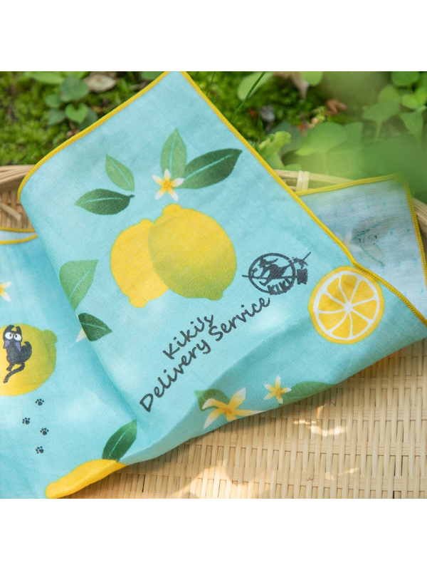Kiki’s Delivery Service Gauze Handkerchief Lemon Design