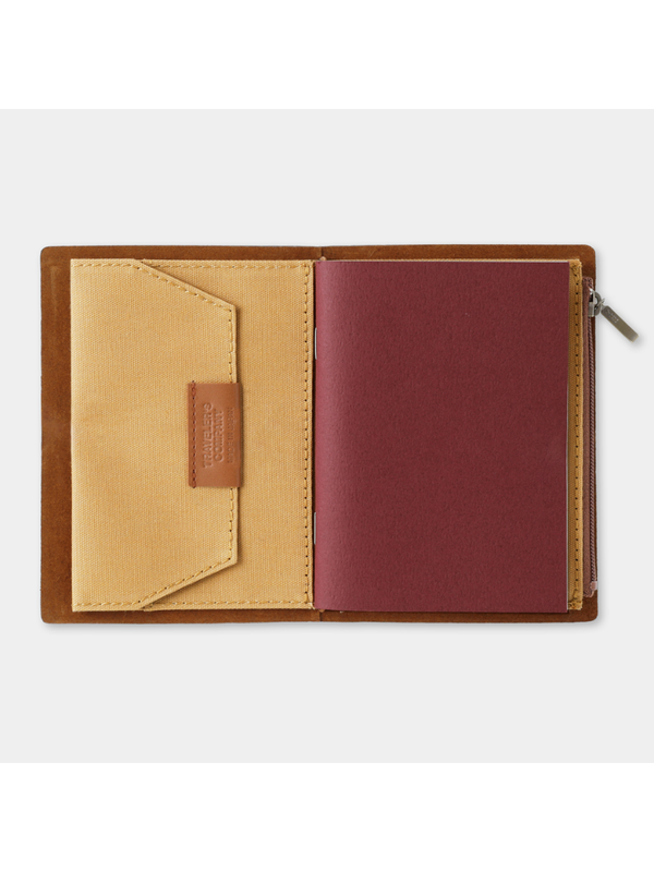 TRAVELER'S notebook Passport Size Cotton Zipper Case – Beige