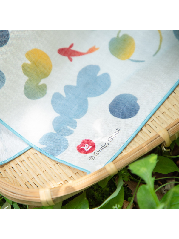 My Neighbor Totoro Gauze Handkerchief Goldfish Water Ripple Design