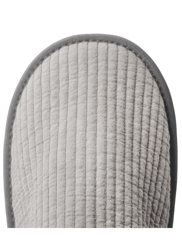 MUJI Cotton Quilted Line Slippers