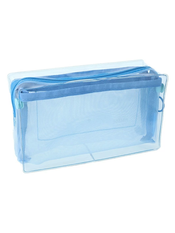 Mitte Clear Multi-Compartment Mesh Box Pouch