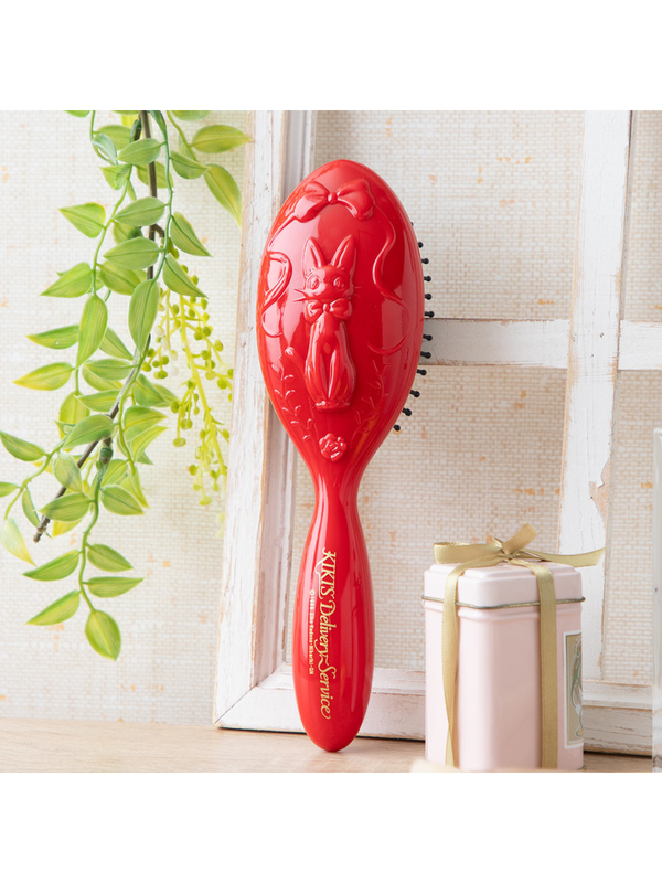Kiki's Delivery Service Red Hair Brush Jiji Ribbon Rose Design
