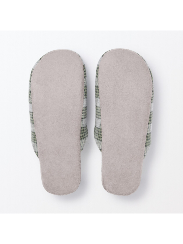 MUJI Cotton Flannel Soft Slippers Cushioned