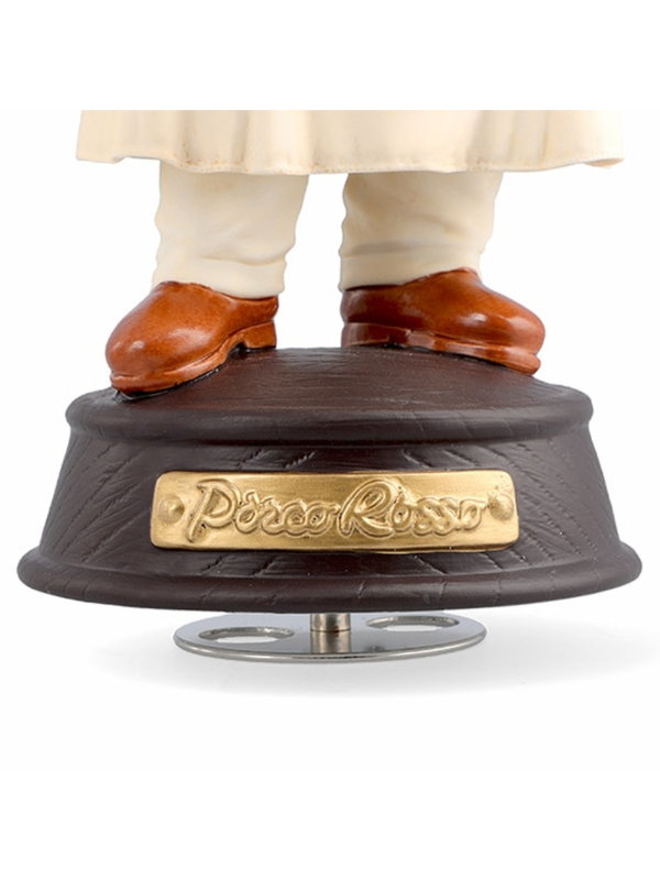 Porco Rosso Porcelain Music Box Porco in Trench Coat Figure