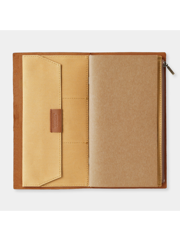 TRAVELER'S notebook Regular Size Cotton Zipper Case – Beige
