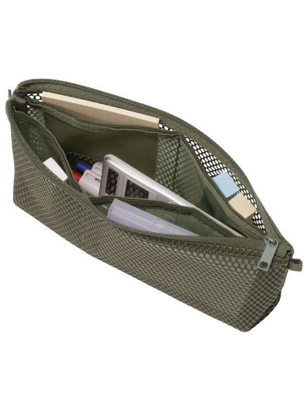 MUJI Mesh Pencil Case with Gusset