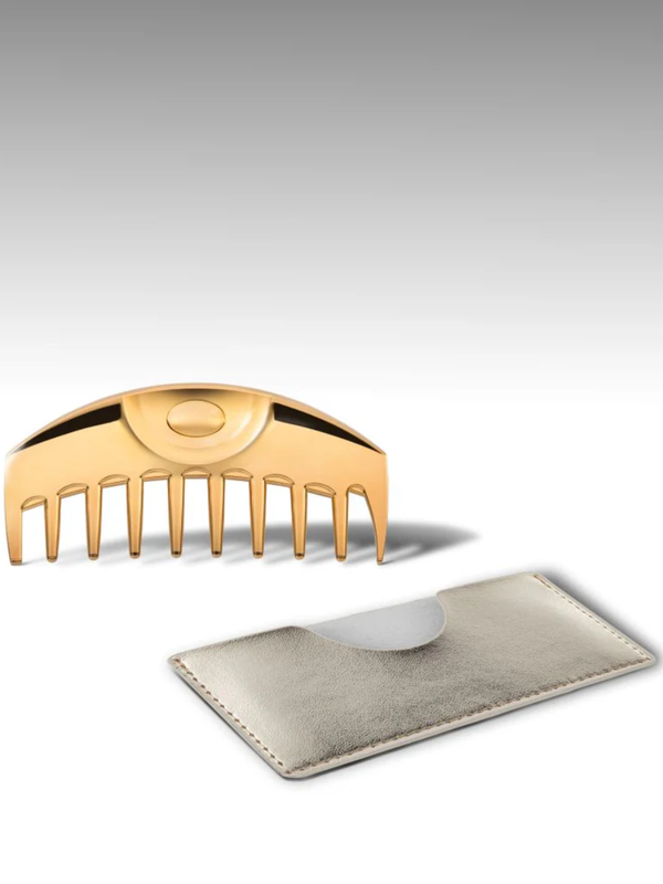 LOVE CHROME K24GP Wave TSUKI Gold Hair Comb