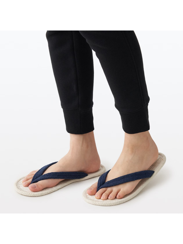 MUJI Cotton Room Sandals Thong Slippers Indoor Slippers