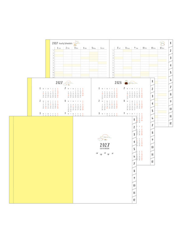 Midori 2027 A6 Dog Diary – Monthly & 2-Week Planner