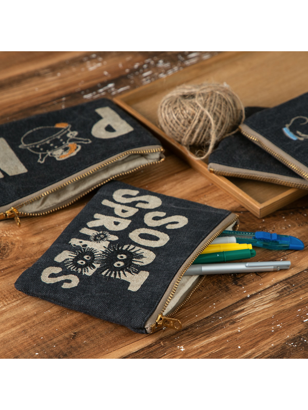 Pom Poko Shokichi Black Denim Pouch