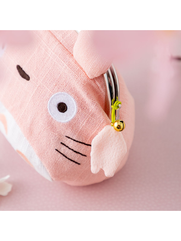 My Neighbor Totoro Kiss Lock Coin Purse Large Totoro Pink Sakura