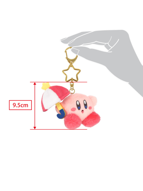 Kirby Mini Plush Mascot Keychain Parasol