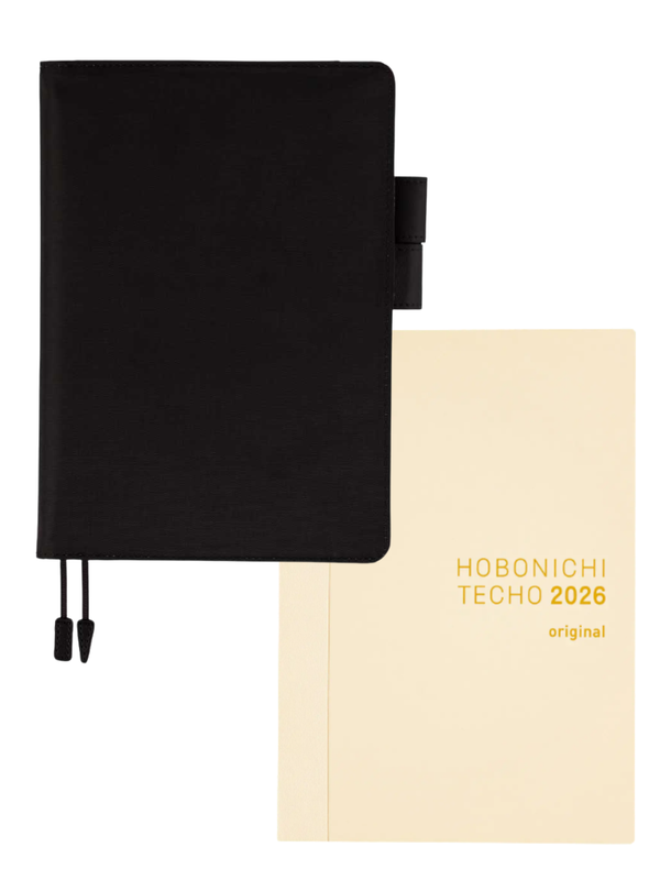 Hobonichi Techo 2026 Colors Planner Cover – Black × Clear Blue