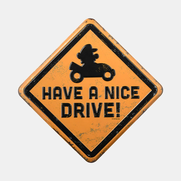 Mario Kart World Decorative Sign – Yellow Square PVC Wall & Room Display