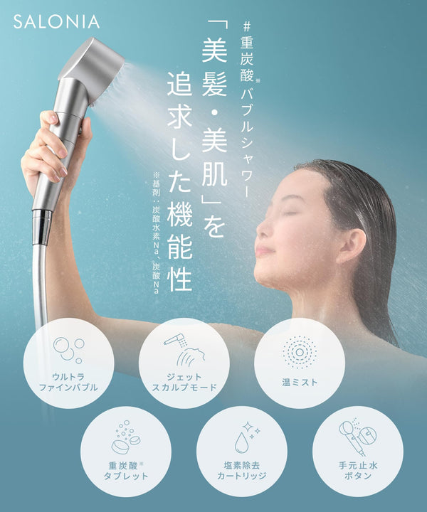 SALONIA Fine Bubble Clear Shower Head
