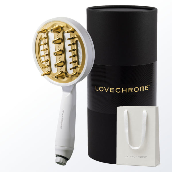 LOVECHROME Beauty Hair Shower Head IP Gold with Micro-Nano Bubbles