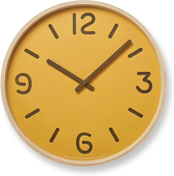 Lemnos THOMSON PAPER NY18-15 YE Saffron Analog Wall Clock