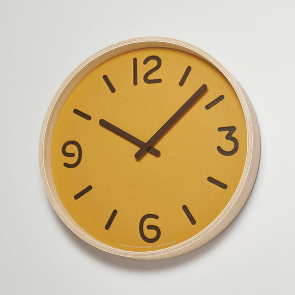 Lemnos THOMSON PAPER NY18-15 YE Saffron Analog Wall Clock