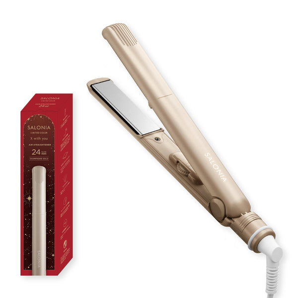 SALONIA Straight Hair Iron 24mm – Champagne Gold (2026 Fall Winter Limited Color)