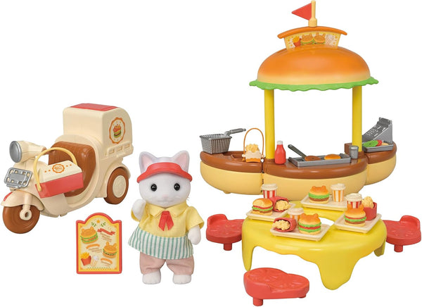 Sylvanian Families Freshly Made Hamburger Wagon Playset