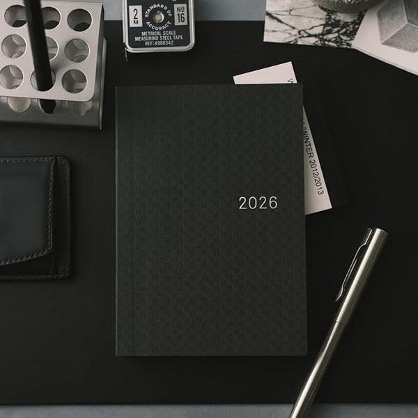 Hobonichi Techo HON 2026 Paper Series “Black Gingham” Planner A6/A5
