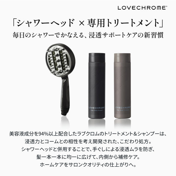 LOVECHROME Beauty Hair Shower Head IP Gold with Micro-Nano Bubbles