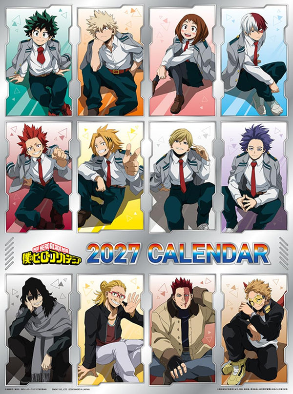 【Pre-Order】My Hero Academia 2027 Wall Calendar – B3 Size 9 Sheets Ensky 27CL-21