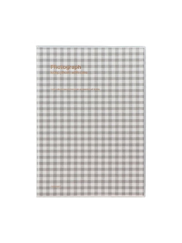 Delphonics Gingham Check Photo Album M Sticky Pages 40 Photos L Size Fabric Cover Scrapbook Web Exclusive Color
