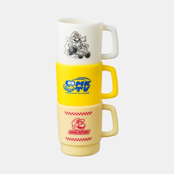 Mario Kart World Stacking Mug Set – 3-Piece Lightweight Plastic Cup Set