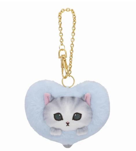 mofusand Fluffy Heart Meow Mascot Keychain