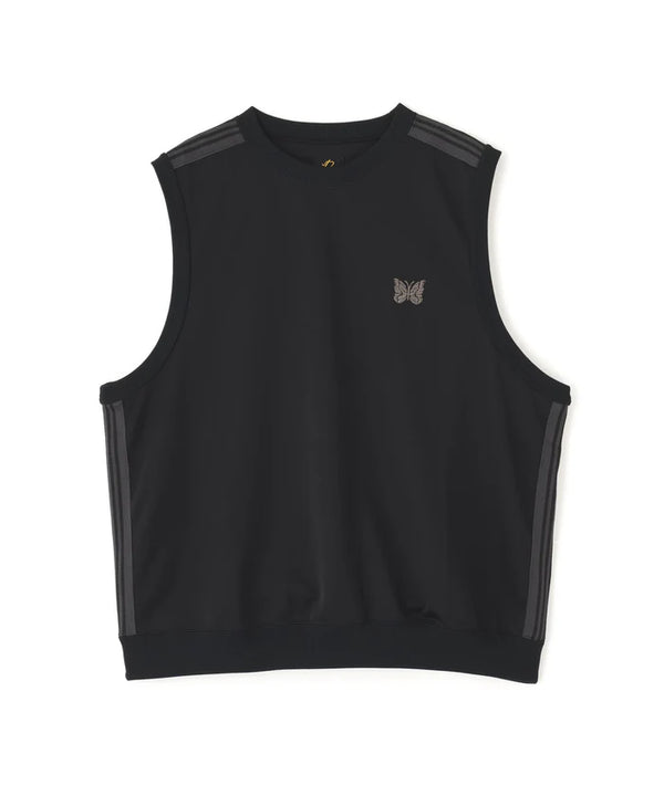 Needles x LHP Exclusive NeckPoly Smooth Black Sleeveless Track Crew