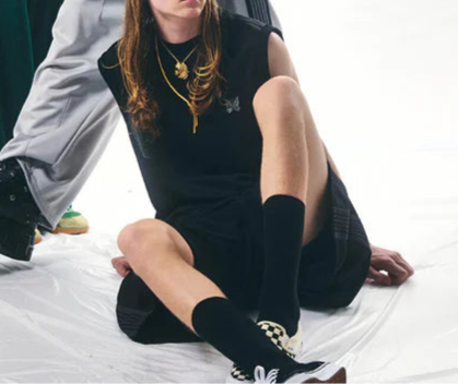 Needles x LHP Exclusive NeckPoly Smooth Black Sleeveless Track Crew