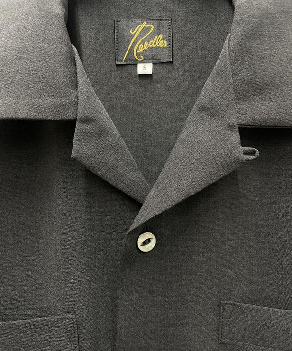 NEEDLES SS One-Up Poly Cloth Charcoal Shirt