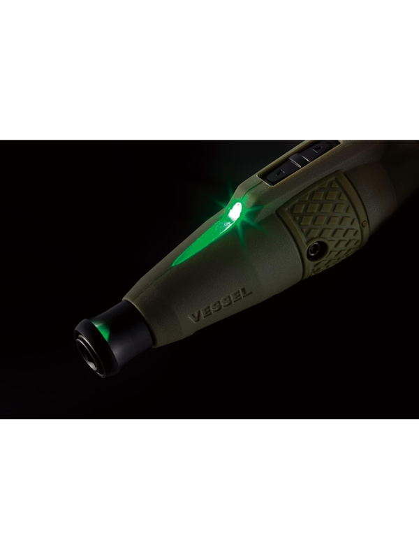 VESSEL 220USB-1DG Electric Ball Grip Screwdriver Dark Green