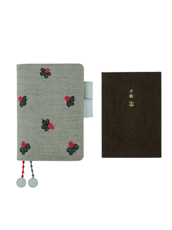 Hobonichi Techo 2027 A6 Cover – Mina Perhonen “Light Berry” (Green)